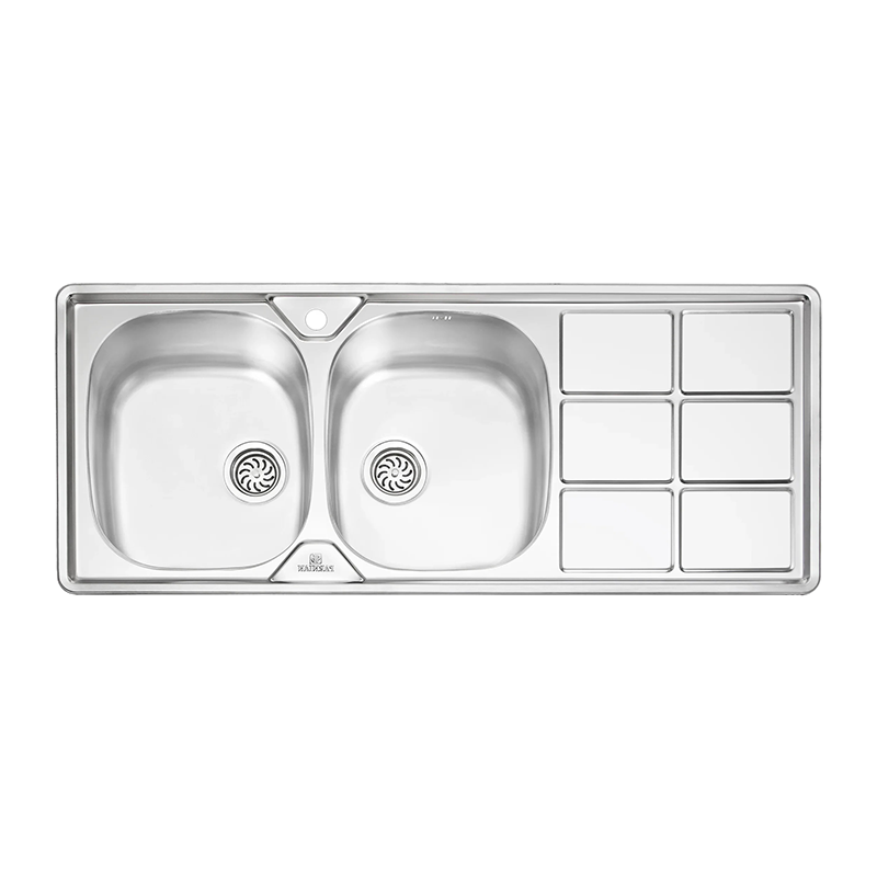 سینک ظرفشویی تو کار چپ مدل PS-1224 پرنیان PARNIAN STEEL